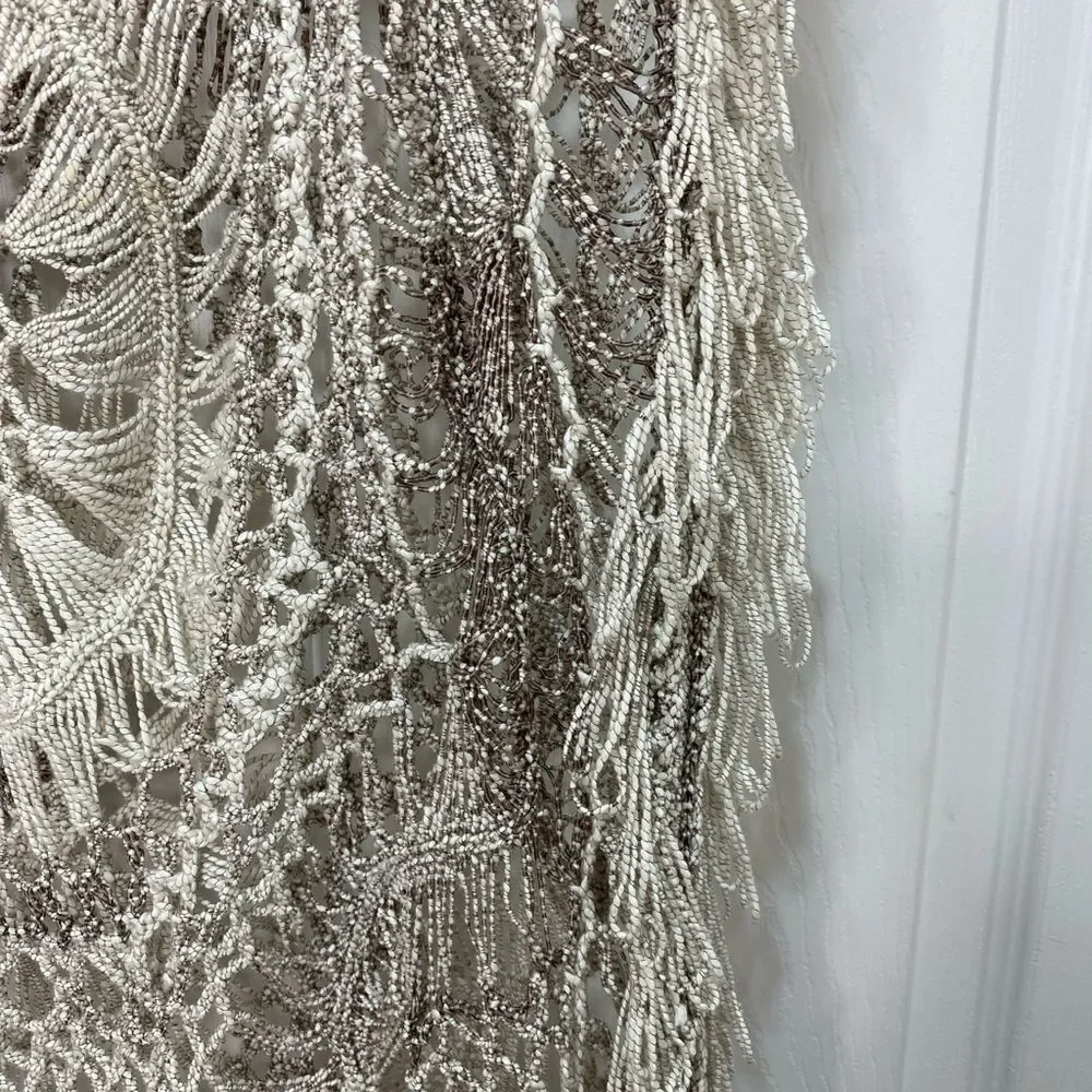 LaSeine knit crocheted sleeveless pullover sweater coverup, large/x large - Picture 3 of 11